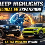 Jeep electric vehicles showcased with a global map, highlighting the brand’s worldwide EV expansion and green initiatives.